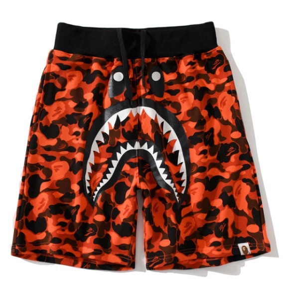 bape shorts orange
